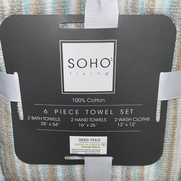 Soho Bath Soho Living Towel Set Bath Hand Washcloth 6piece Poshmark
